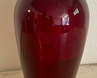 VINTAGE RUBY RED VASE