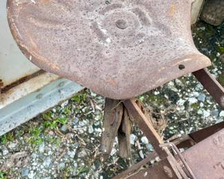 ANTIQUE GRINDSTONE/GRINDING WHEEL SEAT/STAND