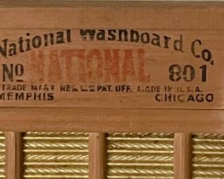 VINTAGE NATIONAL WASHBOARD CO. NO. 801 "BRASS KING" WASHBOARD