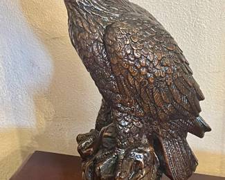 LARGE VINTAGE CALIFORNIA POTTERY EAGLE FIGURE