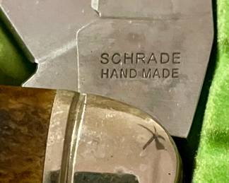 A COMPLETE, "FIRST RUN PRODUCTION" SCHRADE CIGAR BOX CLASSICS "TOBACCO" SERIES KNIFE SET