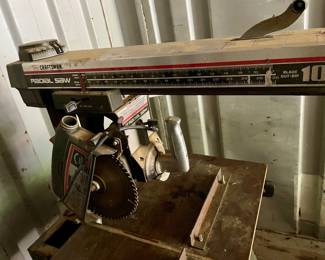 10 INCH CRAFTSMAN RADIAL ARM SAW withSTEEL TABLE STAND