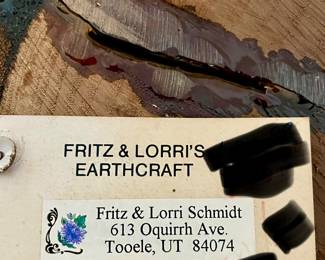 VINTAGE 2004 FRITZ-SCHMIDT LAQUERED LIVE EDGE WOOD WALL ART - TOOELE, UTAH