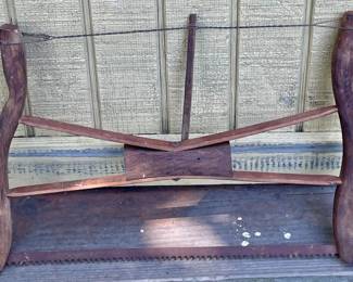 VINTAGE WOODEN FRAME BOW SAW
