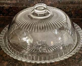 PRINCESS HOUSE HERITAGE CRYSTAL PASTRY TRAY & DOME