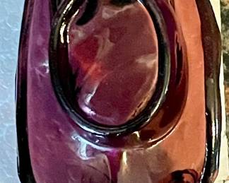 Vintage Amethyst" Glass hand Ring Holder/Trinket Dish