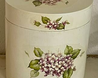 "HYDRANGEA" STORAGE BOX w/LID