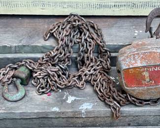 VINTAGE COFFING 1-TON MANUAL CHAIN HOIST