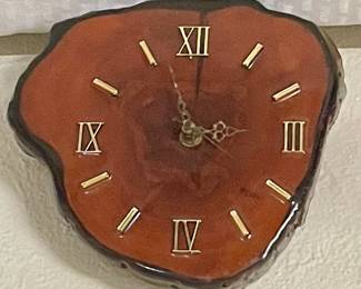CEDAR SLAB WALL CLOCK