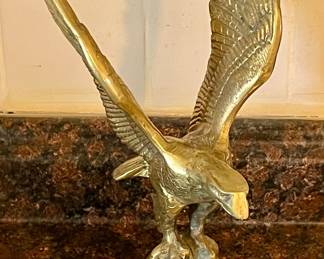 LARGE BRASS EAGLE FIGURE