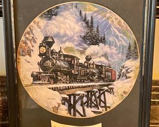 FRAMED/MATTED ART PRINT of TED XARAS' ORIGINAL PAINTING "WINTER CROSSING"