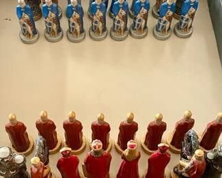Medieval Times Crusades Warrior Red & Blue Chess Set