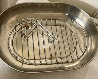 LARGE STAINLES STEEL ROASTING PAN