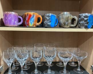 Faux mineral crystal coffee mugs - Glass - ware
