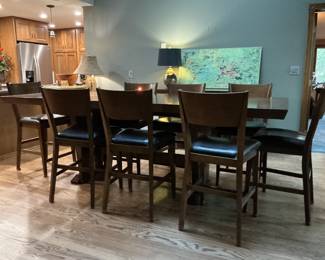 High- Top dining room table and chairs.