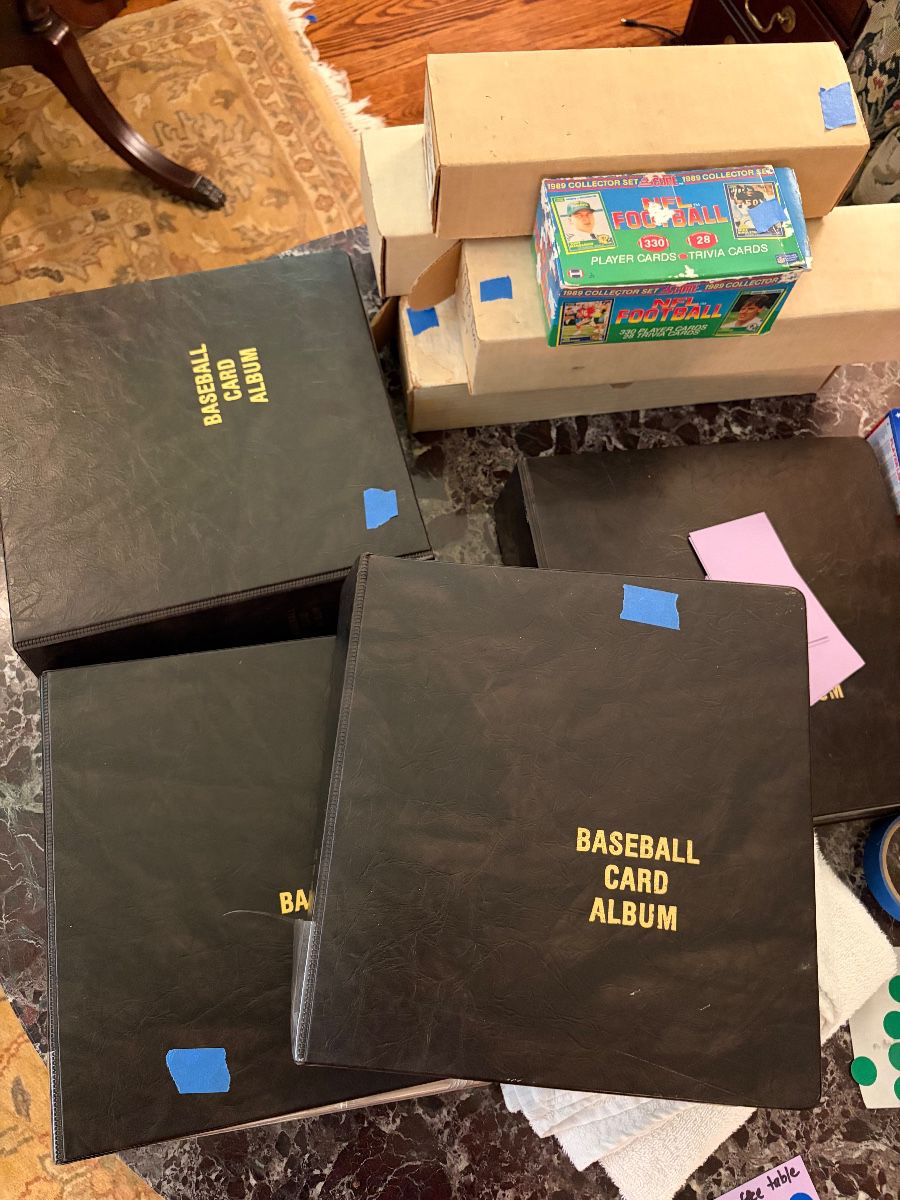 All of the pictures of the cards are samplings from the books, and what’s in each box. 3 of the 4 books are completely full. Due to demand, we will not be selling these before the sale. Thank you for understanding.