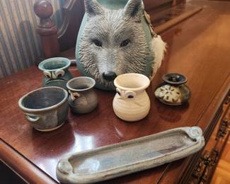 Fun Small Pottery Pieces - Use for Loose Change, Succulents, Incense