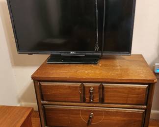 MCM Side Table + JVC TV