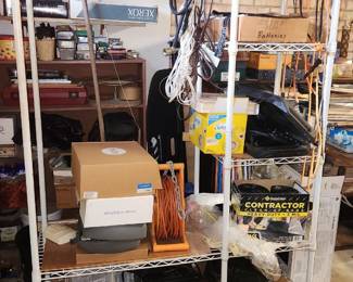 Metal Shelving and lots of Man Tools & Man Accessories