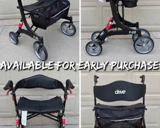 Drive Rollator F-22 Rolling Walker - Heavy Duty Model: GV974HD-BR - $145 — CALL/TEXT 507-458-2542