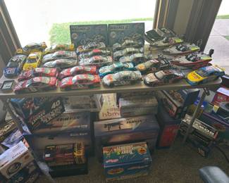 Nascar cars with boxes