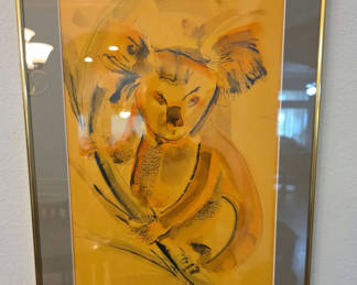 Lot 71: Framed Koala Illustration
