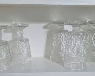Lot 6: Six cut-crystal stemware glasses