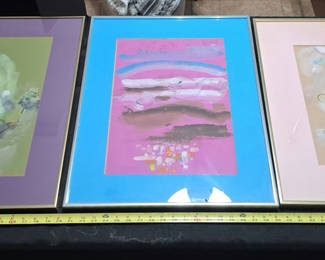Lot 18: Three Framed Abstract Figure Art Prints