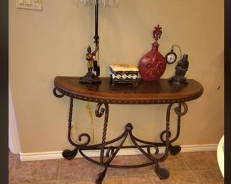 Half-moon Table. Matches Coffee Table.