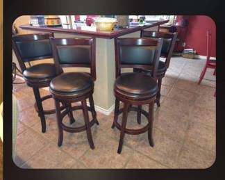 4 Swivel Bar Stools