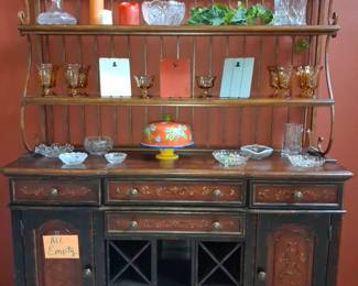 Large Sideboard/Hutch With Wine Storage