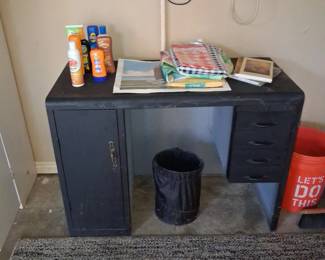 Small Black Metal Desk