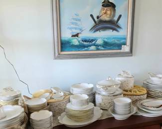 Scott Myers Original painting, 2 dinnerware sets for 12