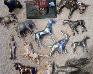 A few of the metal animals