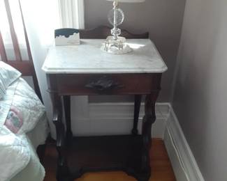 Marble top lamp stand