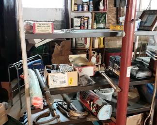 In basement many of the tools and items have not been opened