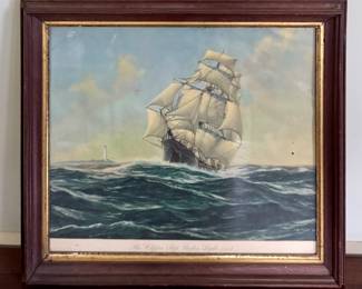 "The Clipper Ship Boston Light 1854"