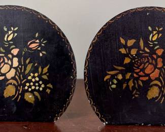 Vintage Toleware Bookends