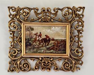 "Fox Hunt" Oil on Board
