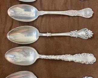 A. Holmes Sterling Monogrammed Spoons