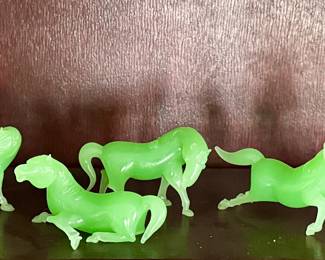 Peking Glass Antique Miniature Horses
