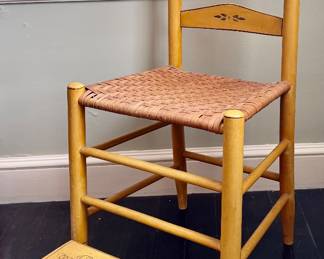 Ladderback Chair with Footstool