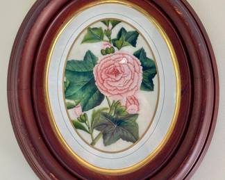 Hand Painted Framed Rose