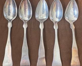 Monogrammed Coin Silver Spoons