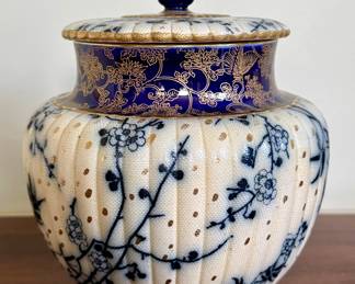 Antique Doulton Burslem Ceramic Biscuit Barrel