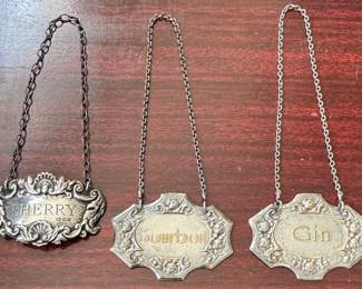 Sterling Liquor Tags