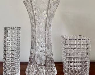 Cut Crystal Vases