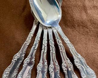 (6) Gurney Bros. Sterling Teaspoons