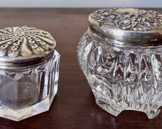 Sterling Vanity Jars