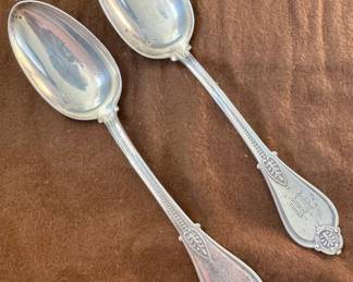 Lindsay & Co. Coin Silver Serving Spoons